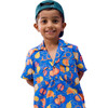 I-Peel-Good Print Cotton Hawaiian Shirt, Blue - Button Downs - 5