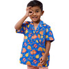 I-Peel-Good Print Cotton Hawaiian Shirt, Blue - Button Downs - 7