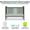 Jenny Lind 3-in-1 Convertible Crib, Forest Green - Cribs - 6