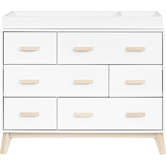 Scoot 6-Drawer Dresser, White & Washed Natural - Dressers - 5