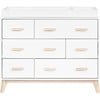 Scoot 6-Drawer Dresser, White & Washed Natural - Dressers - 5