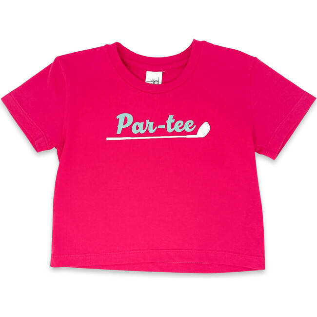Totally Knit Par-Tee Print Tee, Power Pink