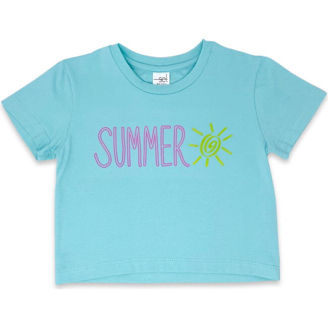 Totally Knit Summer Print Tee, Totally Turquoise