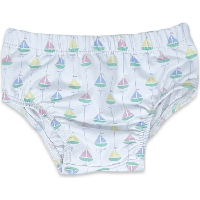 Swim Print Diaper Cover, Seaside Sailboat