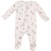 Wild West Pink 2-Way Zipper Footie, Pink - Footie Pajamas - 2