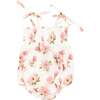 Sweet Magnolias Tie Strap Smocked Bubble, White - Rompers - 1 - thumbnail