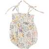 Sweet Floral Dino Tie Strap Smocked Bubble, Multi - Rompers - 1 - thumbnail