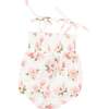 Sweet Magnolias Tie Strap Smocked Bubble, White - Rompers - 2
