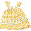 Sunny Lemon Geo Sundress + Diaper Cover, Yellow - Dresses - 3