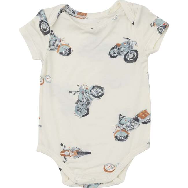 Vintage Motorcycles Bodysuit, Beige - Onesies - 1