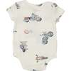 Vintage Motorcycles Bodysuit, Beige - Onesies - 2