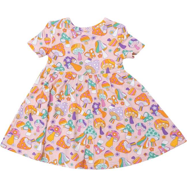 Flower Power Mushrooms Twirly S/S Dress, Multi - Dresses - 3