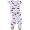 Firetruck Dalmations Loungewear Set, Blue - Mixed Apparel Set - 1 - thumbnail