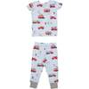 Firetruck Dalmations Loungewear Set, Blue - Mixed Apparel Set - 2