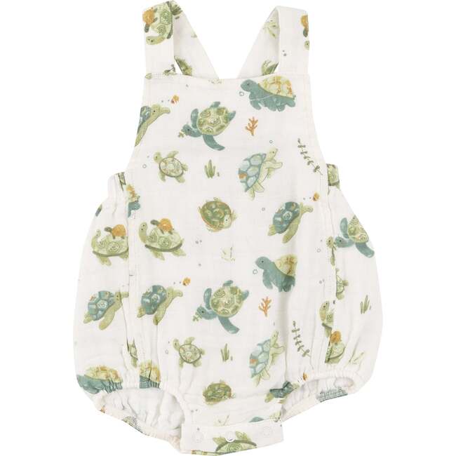 Sea Turtles Retro Sunsuit, White