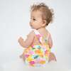 Paper Floral Ruffle  Bubble, Multi - Rompers - 3