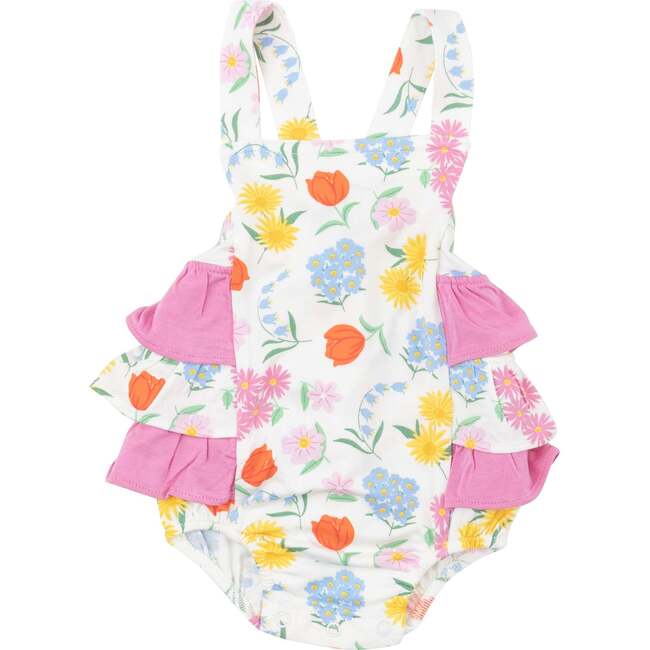 Freshly Picked Floral Ruffle Sunsuit, Multi
