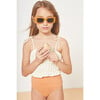 Julieta Block Color Swimsuit, Ecru & Peach - One Pieces - 2