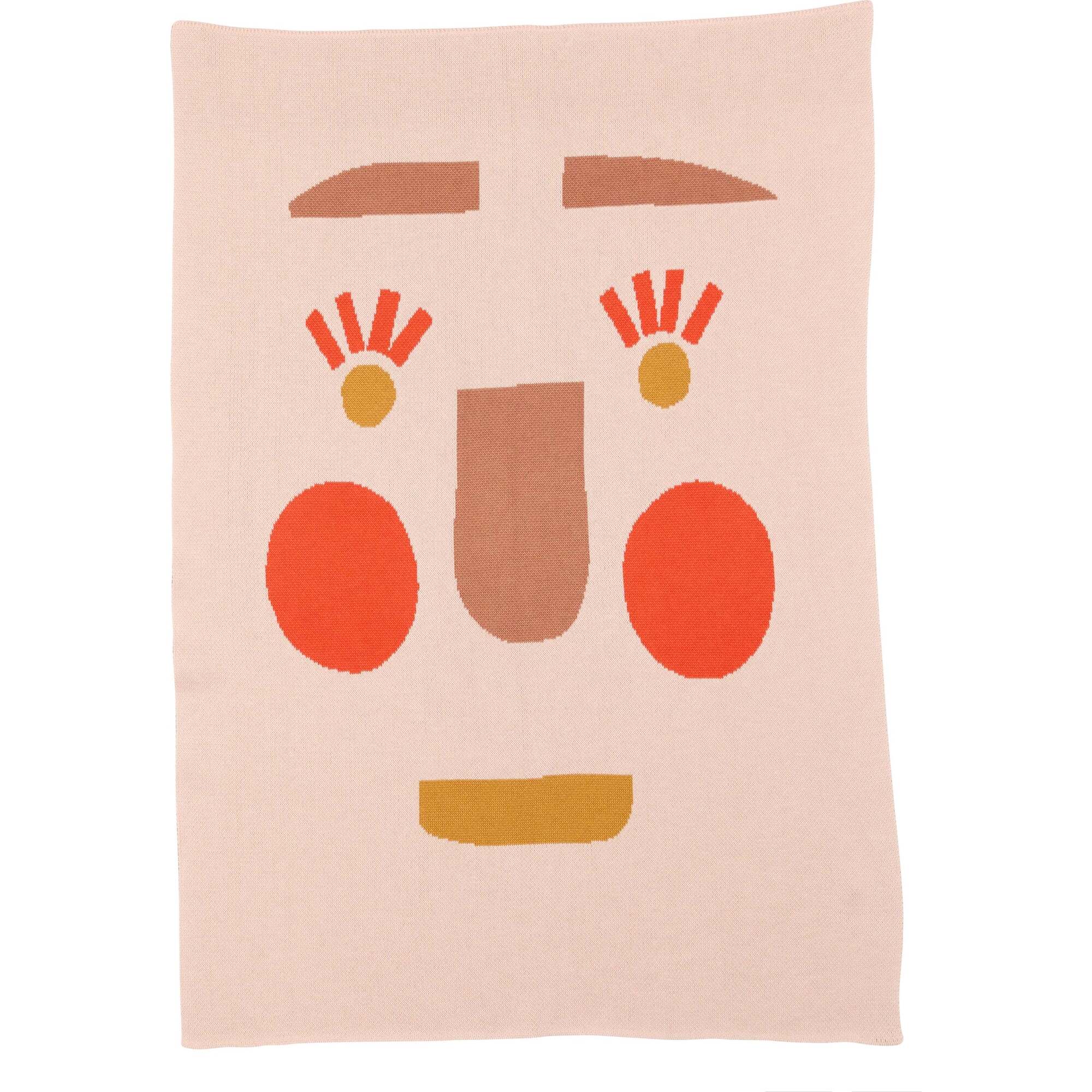 Funny Face Baby Blanket, Cotton Candy - Blankets - 1