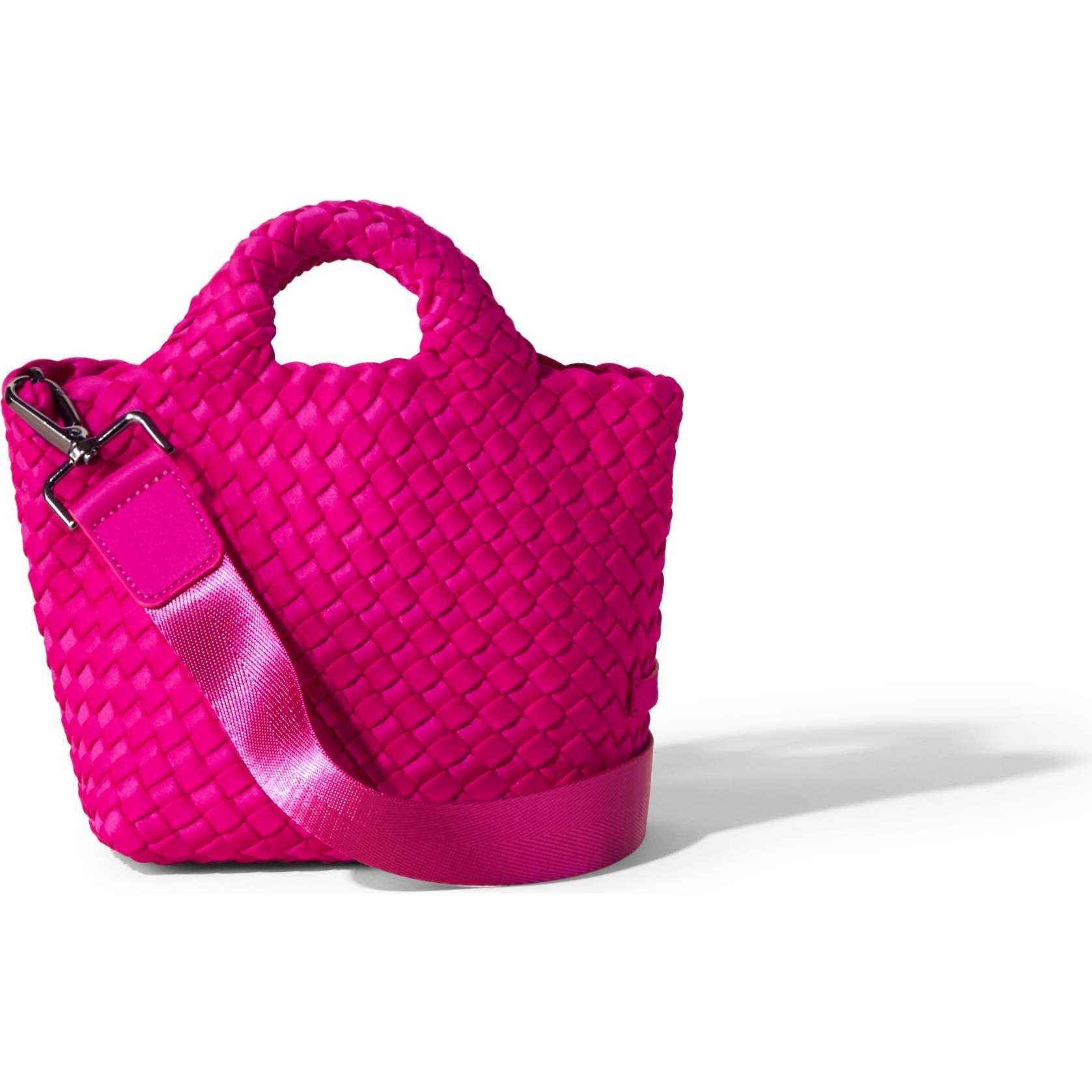 Women's St. Barths Petit Handwoven Tote, Miami Pink - OS - Bags - 1