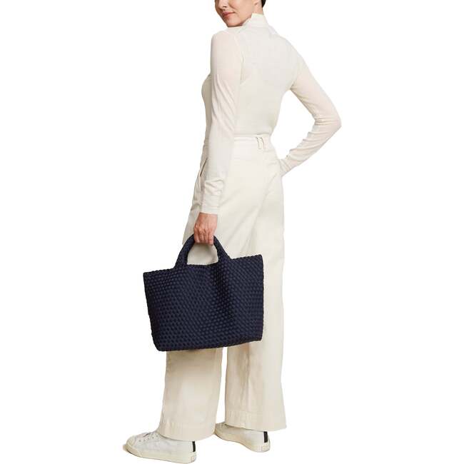 Women's St. Barths Medium Handwoven Tote, Ink Blue - OS