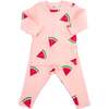 Watermelon Print Two Piece Set, Pale Pink - Mixed Apparel Set - 1 - thumbnail