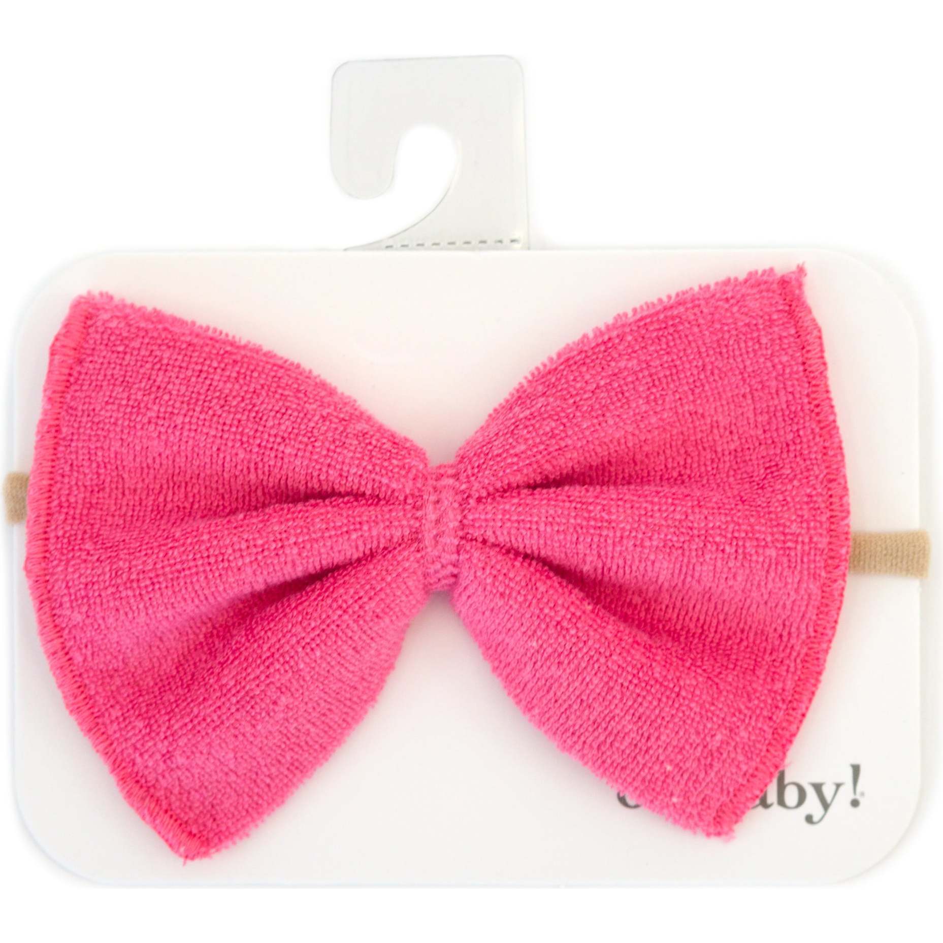 Terry Bow Nylon Headband, Watermelon - Headbands - 1