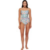 Women's Genevieve Bandeau One-Piece Swimsuit, Bella Piastrella - One Pieces - 1 - thumbnail