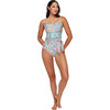 Women's Genevieve Bandeau One-Piece Swimsuit, Bella Piastrella - One Pieces - 2