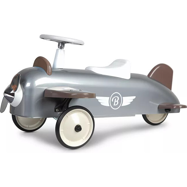 Ride-On SPEEDSTER PLANE Silver - Foot To Floor Ride-On - 1