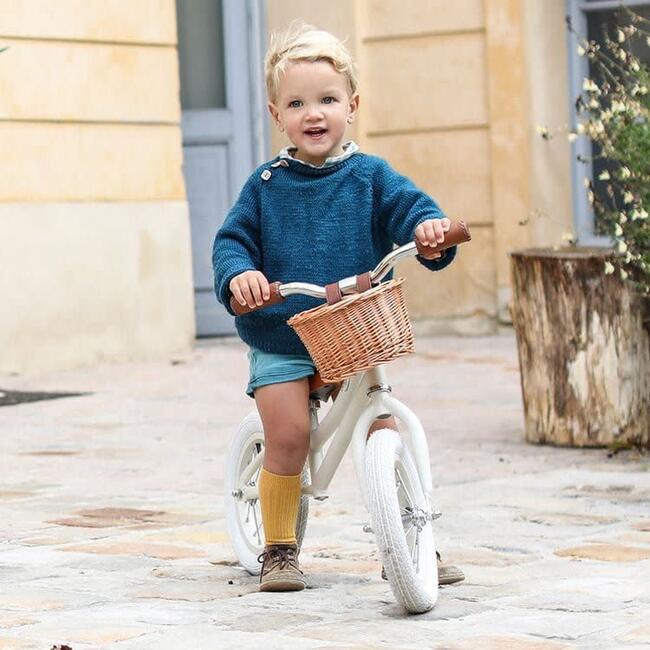 Bicycle BALANCE BIKE Ivory White + Helmet - Balance Bikes - 4