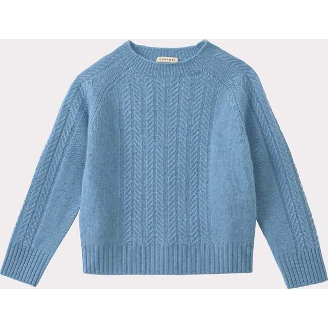 Scout Cable Knit Jumper, Sky Blue