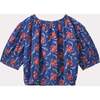 Queens Park Rose Posy Print Blouse, Blue - Blouses - 2