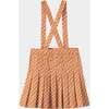 Hedera Geo Print Pleated Pinafore Skirt, Apricot - Skirts - 2