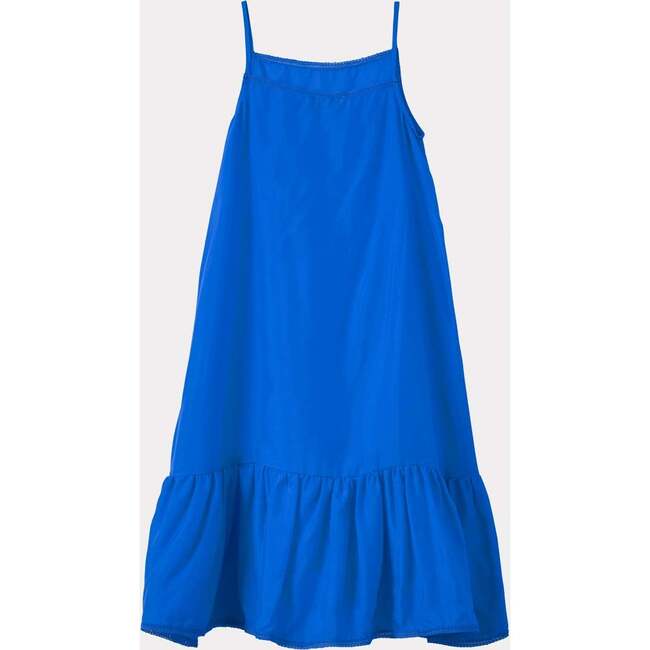 Grape Spaghetti Strap Drop Waist Slip Dress, Royal Blue - Dresses - 2