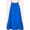 Grape Spaghetti Strap Drop Waist Slip Dress, Royal Blue - Dresses - 2