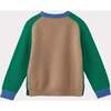 Fennel Contrast Trim Jumper, Green & Camel - Sweaters - 2