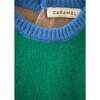 Fennel Contrast Trim Jumper, Green & Camel - Sweaters - 3