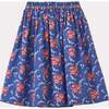 Cumin Rose Posy Print A-Line Skirt, Blue - Skirts - 2