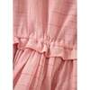 Colima Check Contrast Ruffle Gathered Waist Dress, Pink - Dresses - 3