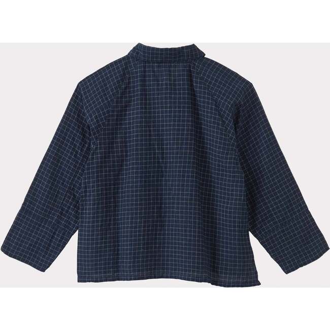 Burdock Yarn Dyed Check Shirt, Navy - Shirts - 2