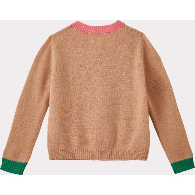 Anise Contrast Pocket Cardigan, Camel & Pink - Cardigans - 2