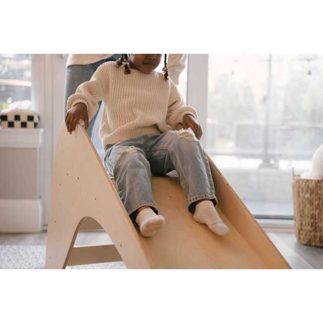 Toddler Wooden Slide Play Ramp, Natural - Developmental Toys - 8