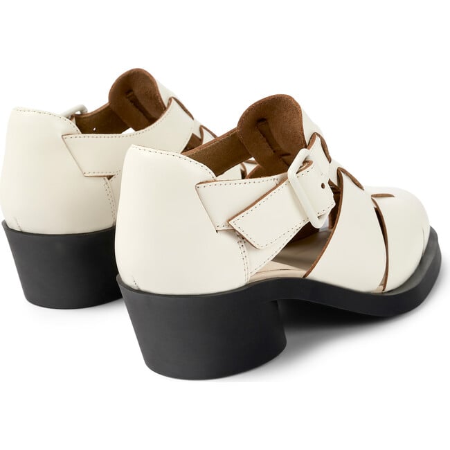 Women's Bonnie Leather Sandals, White Natural - Sandals - 5