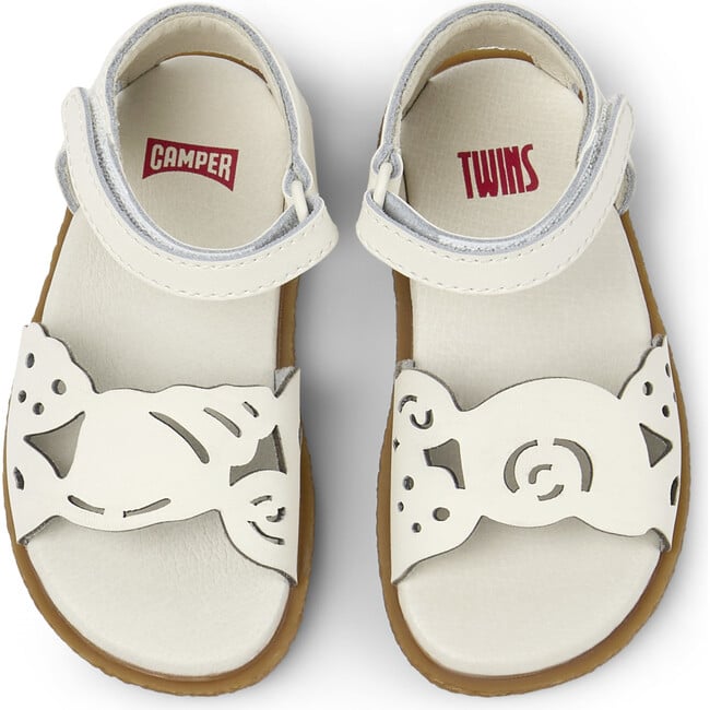 Miko Twins First Walker Sandals, White Natural - Sandals - 2