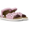 Miko Twins First Walker Sandals, Pastel Pink - Sandals - 1 - thumbnail