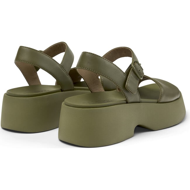 Oruga Calfskin Leather Flexible Sandals, Medium Green - Sandals - 5