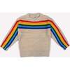 Rainbow Mini Sweater, Beige Multi - Sweaters - 1 - thumbnail