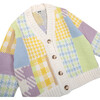 Patchwork Mini Cardigan, Lime & Multicolors - Cardigans - 3