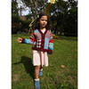 Patchwork Mini Cardigan, Burgundy & Multicolors - Cardigans - 5